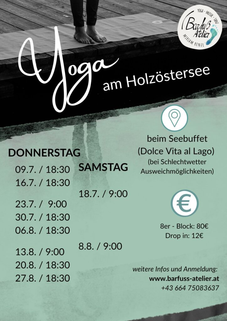Yoga am Holzöstersee Kursflyer